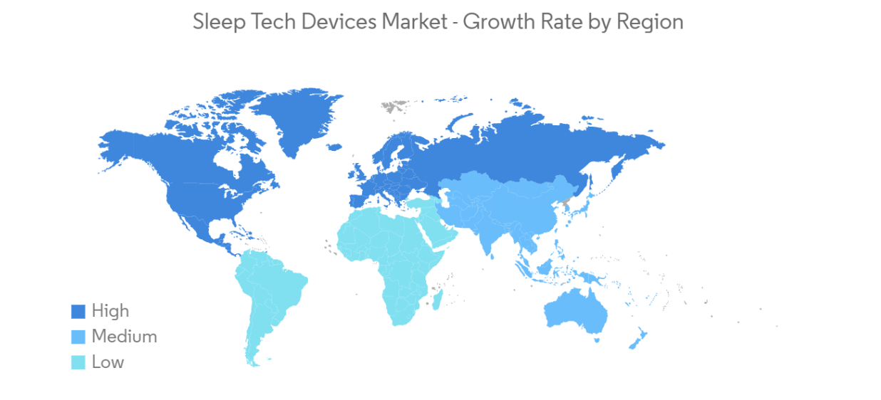 Sleep Tech Devices Market - Growth Rate by Region